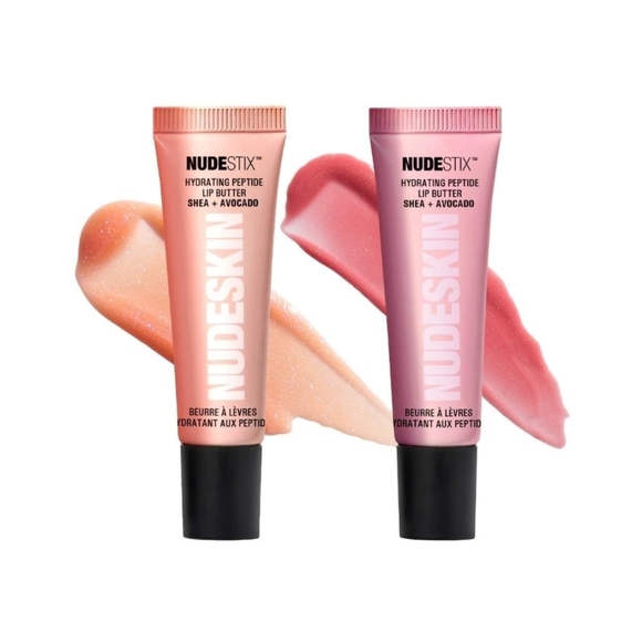 Nudestix Hydrating Peptide Lip Butter Duo Set, Full Size, NIB - Picture 9 of 9
